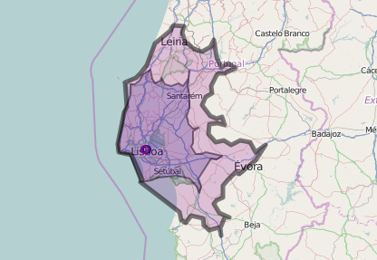 isochrone map