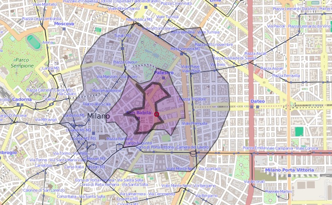 isochrone map