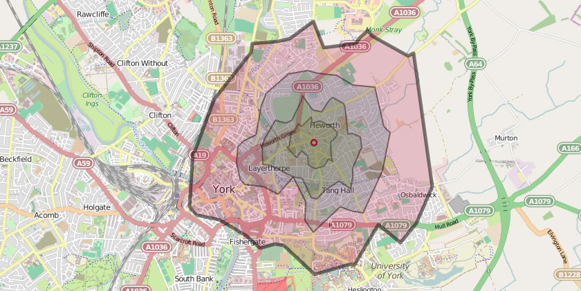 isochrone map
