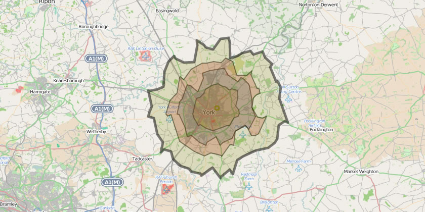 isochrone map